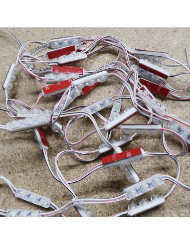 Triple Micro Sign LED module 0.72W 24V pure white 7000K IP67 (string of 40)