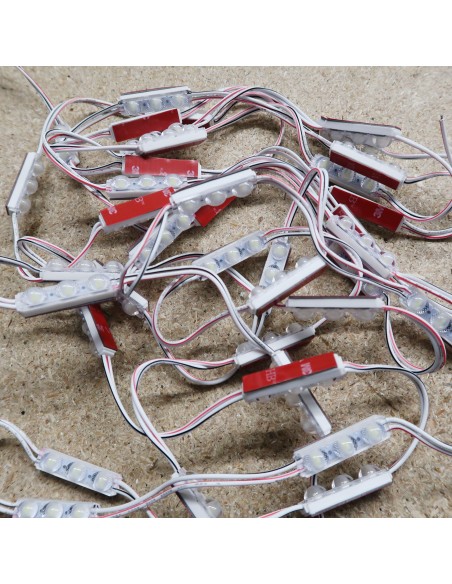 Triple Micro Sign LED module 0.72W 24V pure white 7000K IP67 (string of 40)