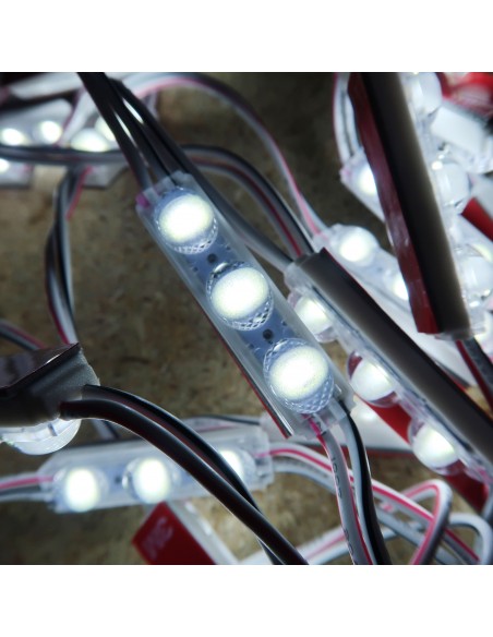 Triple Micro Sign LED module 0.72W 24V pure white 7000K IP67 (string of 40)
