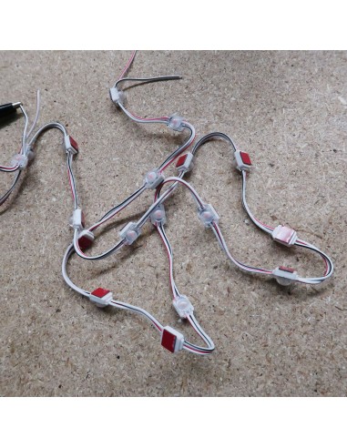 Red Micro Sign single LED module 24V 0.24W 7000K IP67 (string of 40)