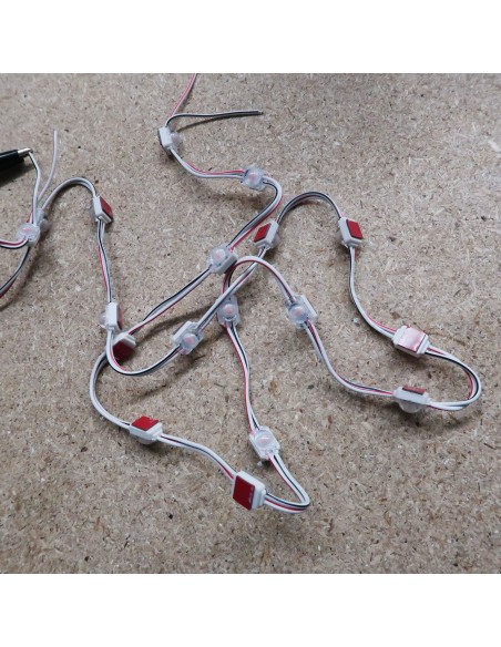 Red Micro Sign single LED module 24V 0.24W 7000K IP67 (string of 40)