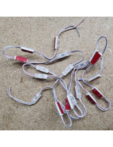 Red Micro Sign twin LED module 24V 0.48W IP67 (string of 40)
