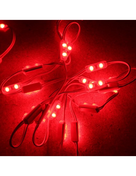 Red Micro Sign twin LED module 24V 0.48W IP67 (string of 40)