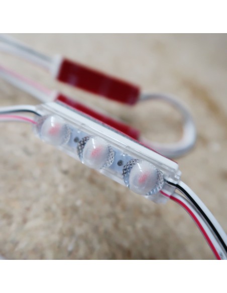 Red Micro Sign triple LED module 24V 0.72W IP67 (string of 40)