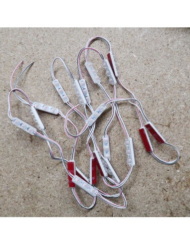 Red colour mini signs 2 to 6cm depth module