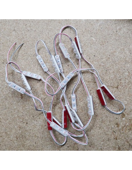 Red Micro Sign triple LED module 24V 0.72W IP67 (string of 40)
