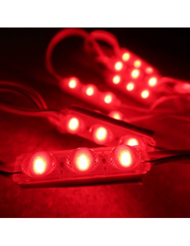 Red Micro Sign triple LED module 24V 0.72W IP67 (string of 40)