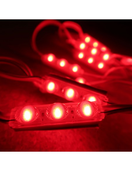 Red Micro Sign triple LED module 24V 0.72W IP67 (string of 40)