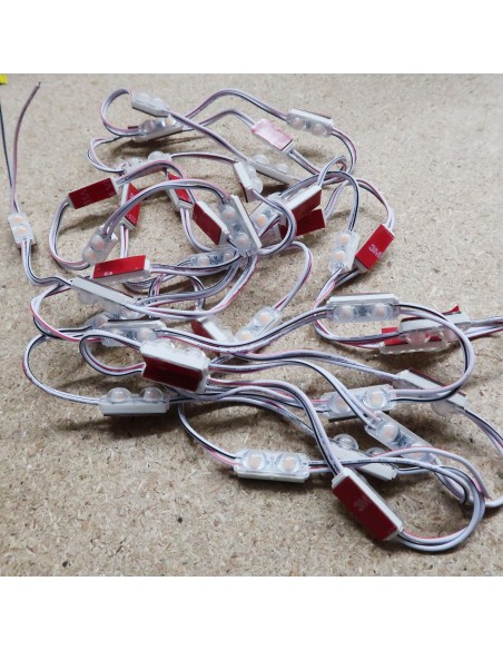 Amber Micro Sign twin LED module 24V 0.48W IP67 (string of 40)