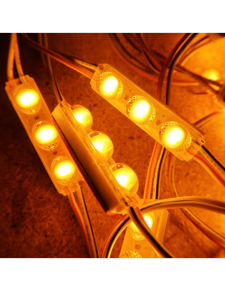 Amber Micro Sign triple backlighting LED module 24V 0.72W IP67 (string of 40)