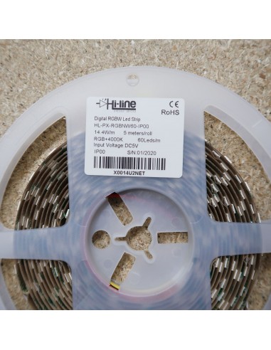 RGBW LED-Streifen (RGB+NW) 24V-14,4W/m- IP00-CRI80-SMD5050