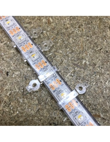 12mm LED Strip Fixing Clip single screw for IP67 LED Strips (lot of 10 clips)