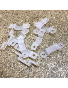 LED Strip silicon fixing clip double screw for 10mm IP67/68 LED Strips (lot of 10 clips) 2