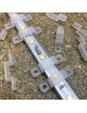 LED Strip silicon fixing clip double screw for 12mm IP67/68 LED Strips (lot of 10 clips)