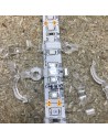 LED Strip Fixing Clip single screw for 10mm IP54/65 LED Strips (lot of 10 clips)