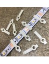 LED Strip Fixing Clip single screw for 12mm IP00/20 LED Strips (lot of 10 clips)