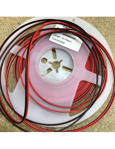AWG 20 - 2 cores Red/Black LED strip wire 10m roll