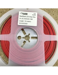 AWG 20 - 2 cores Red/Black LED strip wire 10m roll 2