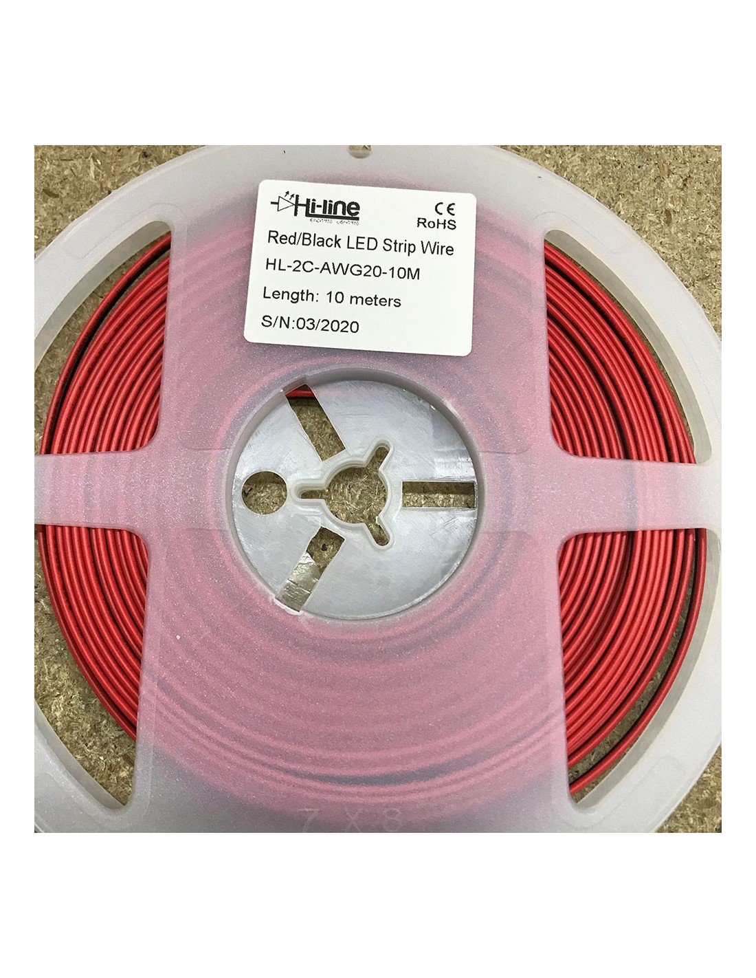 Bare Copper Wire, Buss Wire, 20 AWG, 100' Length, 0.0320 Diameter, Natural