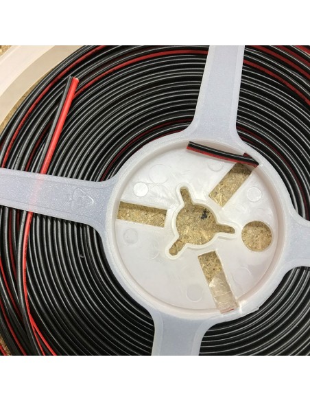 AWG 20 - 2 cores Red/Black LED strip wire 10m roll