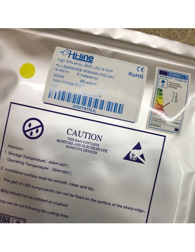 3000K Warmweißer LED-Streifen 24V 14.4W/m IP00 CRI90 SMD2835