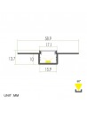 Trimless Plaster-in PMMA LED Aluminium Profile 2 meters Trimless Plaster-in PMMA LED Aluminium Profile 2 meters