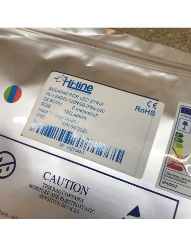 IP68 High Density RGB LED strip 120  LEDs per meter 24V - 5m roll