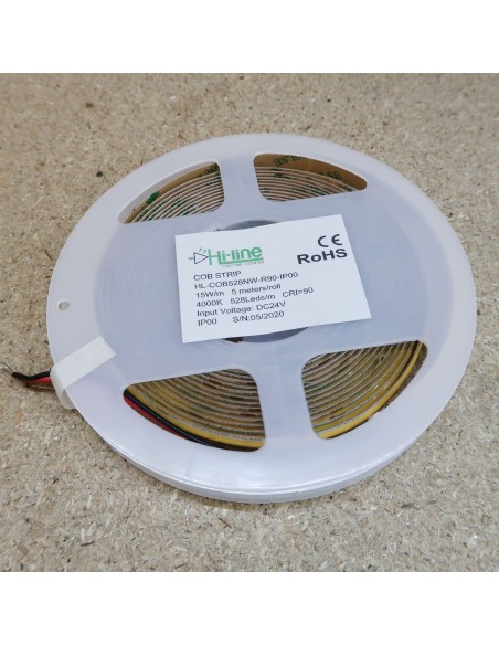 COB LED Strip 4000K CRI+90 - 528 LEDs/m - 5m roll