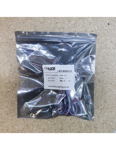 Blue Micro Sign single LED module 24V 0.24W IP67 (string of 40)