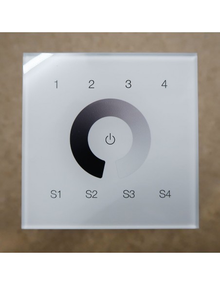 ZigBee 4-Zone single colour touch panel (wall mount)