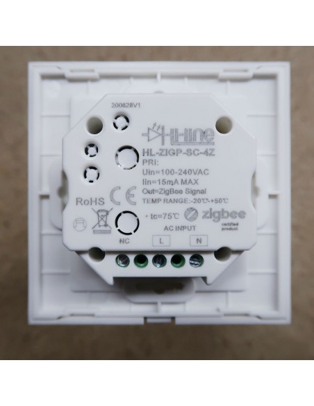 ZigBee 4-Zone single colour touch panel (wall mount)