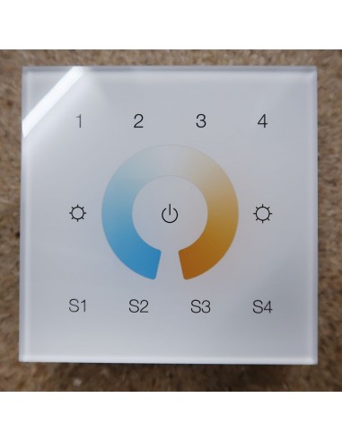 ZigBee tunable white 4 zone touch panel (wall mount)