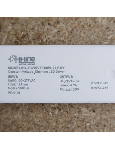 Dimmable IP40 LED Driver 100W 24V high power factor