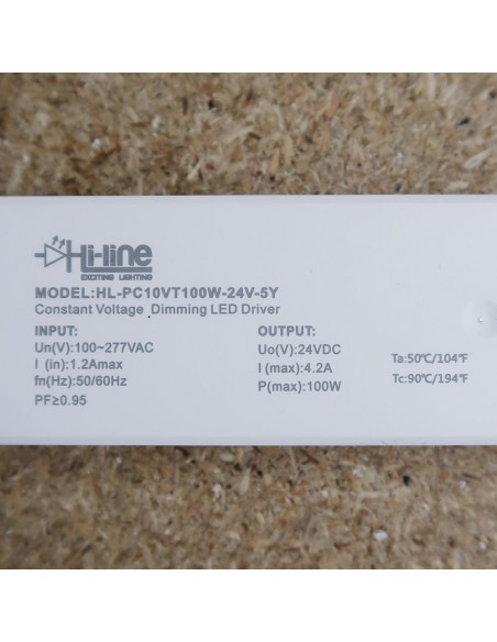 Dimmable IP40 LED Driver 100W 24V high power factor