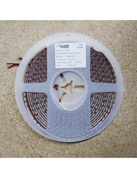 IP54/65 Warmweißer LED | Streifen 24V 28.8W/m CRI80 SMD2835