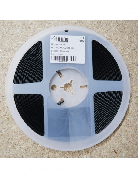 5 core RGBW LED cable 10 metre roll 20AWG