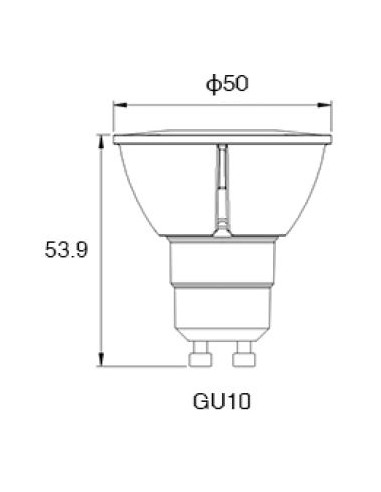 HL-GU10B24EWW LED dimensions