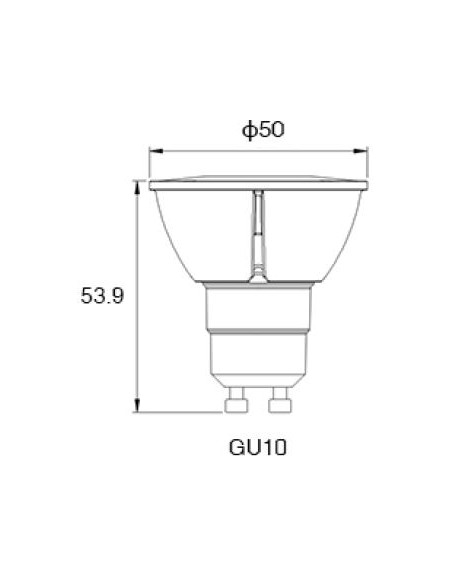 GU10 PAR16 Dimmable LED bulb 36° 6.5W warm white 3000K CRI90