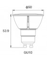 GU10 PAR16 Dimmable LED bulb 36° 6.5W warm white 3000K CRI90