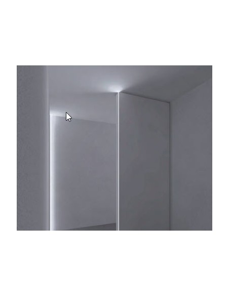 Plaster-in Aluminium LED Profile 2 meters for external corner