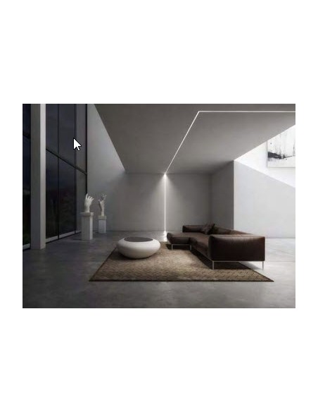 Trimless Plaster-in PMMA LED Aluminium Profile 2 meters