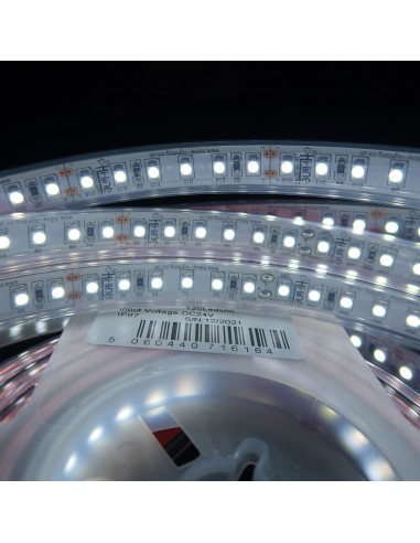 Kaltweißer LED-Streifen 24V | 9,6W/m | IP67 |...