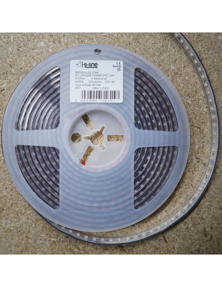 IP67 Naturweißer LED-Streifen 24V | 9,6W/m | CRI80 | SMD3528