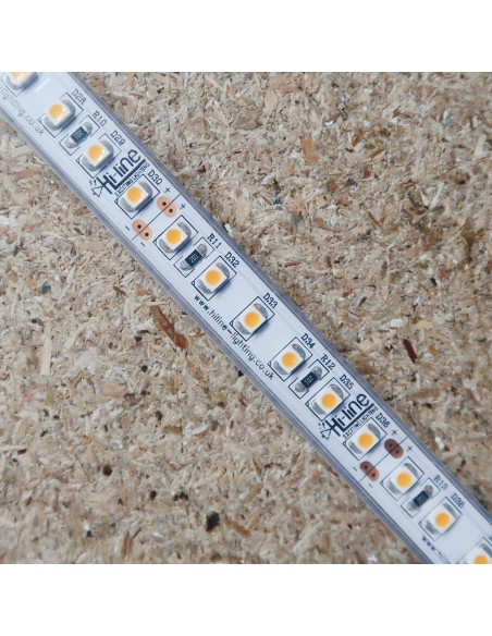 Kaltweißer LED-Streifen 24V | 9,6W/m | IP67 | CRI80 | SMD3528