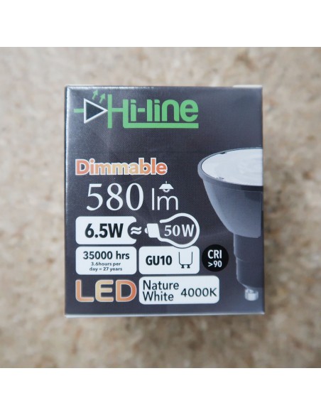 GU10 PAR16 Dimmable LED bulb 36° 6.5W white 4000K CRI90