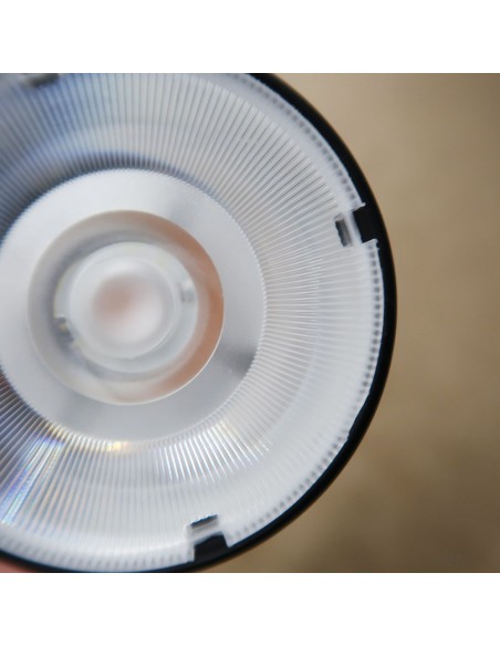 Very warm white GU10 LED: 6.5W, 24° beam, dimmable, 2700K, high CRI.