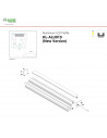 Floor recessed LED profile extrusion | L2000mm | W21.3mm | H25.9mm