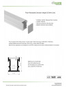 Floor recessed LED profile extrusion | L2000mm | W21.3mm | H25.9mm