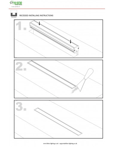 Floor recessed LED profile extrusion | L2000mm...