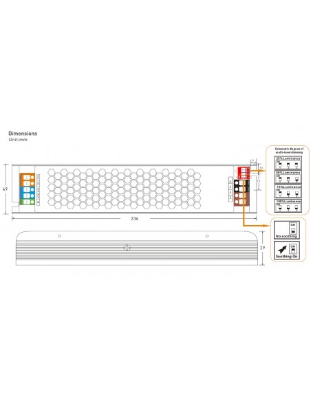 LED strip light driver 24V 400W